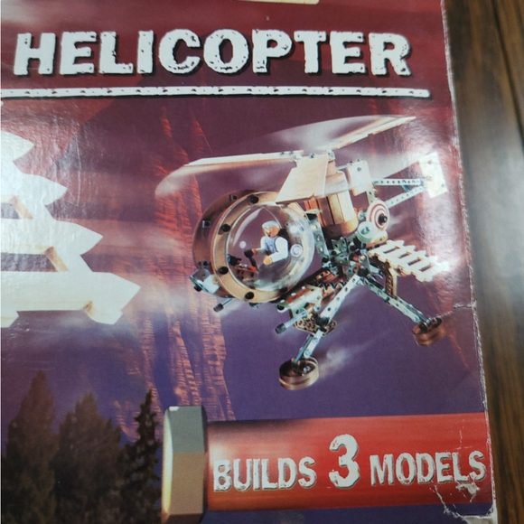 Erector 7650 Vintage Collectible Helicopter Toy Set - Picture 2 of 8